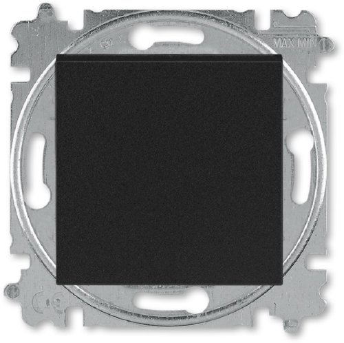 Переключатель кнопочный без рамки ABB EPJ Levit 1-кл. проходной антрацит/дымчатый чёрный картинка